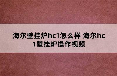 海尔壁挂炉hc1怎么样 海尔hc1壁挂炉操作视频